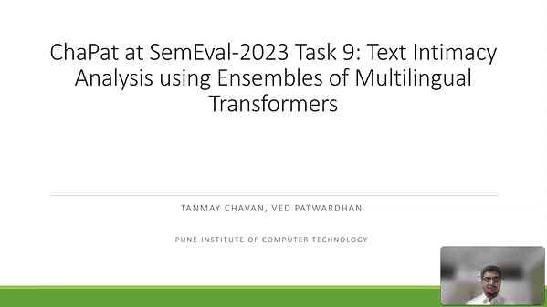 ChaPat at SemEval-2023 Task 9: Text Intimacy Analysis Using Ensembles of Multilingual Transformers