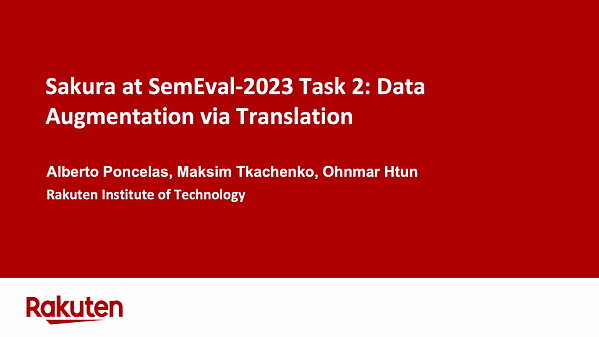 Sakura at SemEval-2023 Task 2: Data Augmentation via Translation