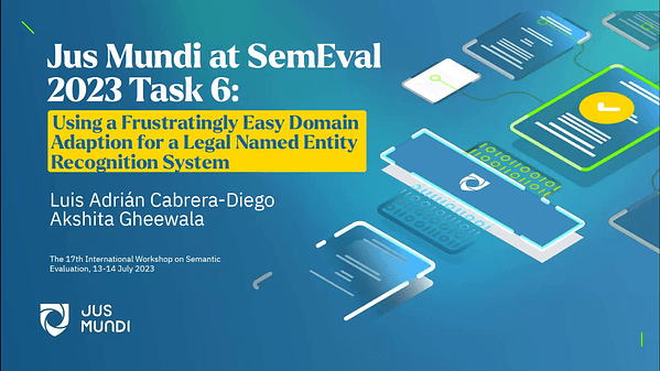 Jus Mundi at SemEval-2023 Task 6: Using a Frustratingly Easy Domain Adaption for a Legal Named Entity Recognition System