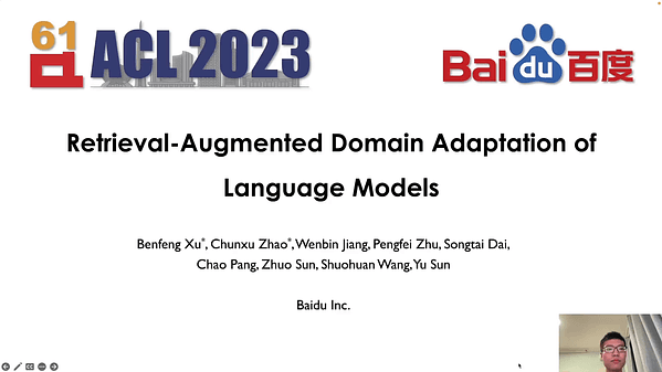 Retrieval-Augmented Domain Adaptation of Language Models