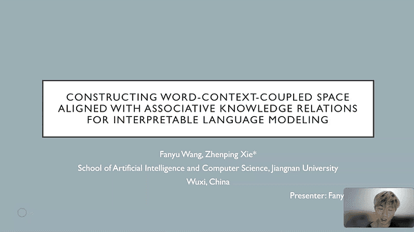 Constructing Character-Context-Coupled Space Aligned with Associative Knowledge Relations for Interpretable Language Modeling