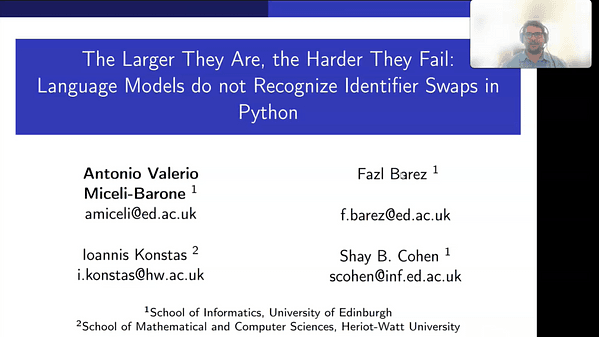 The Larger They Are, the Harder They Fail: Language Models do not Recognize Identifier Swaps in Python