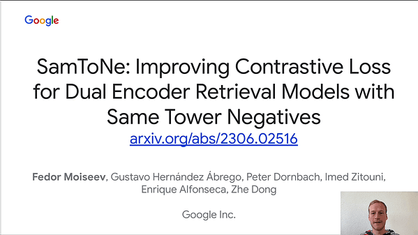 SamToNe: Improving Contrastive Loss for Dual Encoder Retrieval Models with Same Tower Negatives