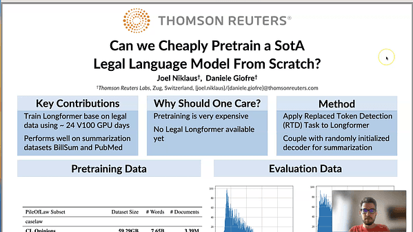 Can we Pretrain a SotA Legal Language Model on a Budget From Scratch?
Joel Niklaus and Daniele Giofre (joel.niklaus@unibe.ch)
Status: Accept