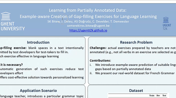 Learning from Partially Annotated Data: Example-aware Creation of Gap-filling Exercises for Language Learning