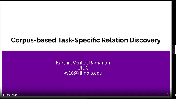 Corpus-Based Task-Specific Relation Discovery