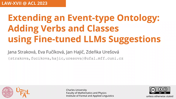 Extending an Event-type Ontology: Adding Verbs and Classes Using Fine-tuned LLMs Suggestions