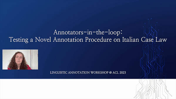 Annotators-in-the-loop: Testing a Novel Annotation Procedure on Italian Case Law