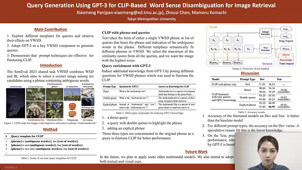 Query Generation Using GPT-3 for CLIP-Based Word Sense Disambiguation for Image Retrieval