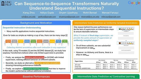 Can Sequence-to-Sequence Transformers Naturally Understand Sequential Instructions?