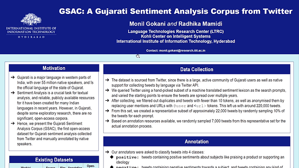 GSAC: A Gujarati Sentiment Analysis Corpus from Twitter