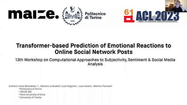 Transformer-based Prediction of Emotional Reactions to Online Social Network Posts