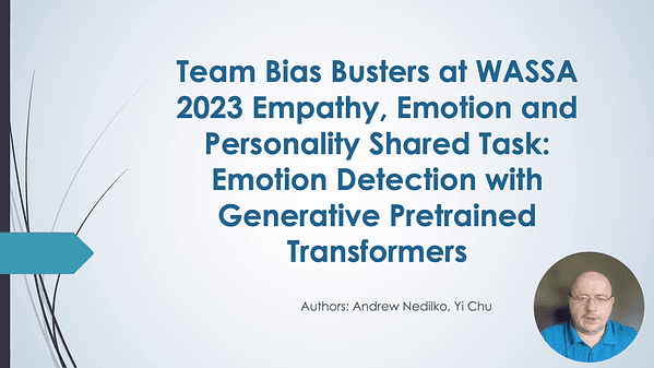 Team Bias Busters at WASSA 2023 Empathy, Emotion and Personality Shared Task: Emotion Detection with Generative Pretrained Transformers