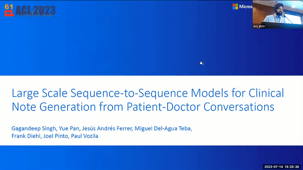 Large Scale Sequence-to-Sequence Models for Clinical Note Generation from Patient-Doctor Conversations