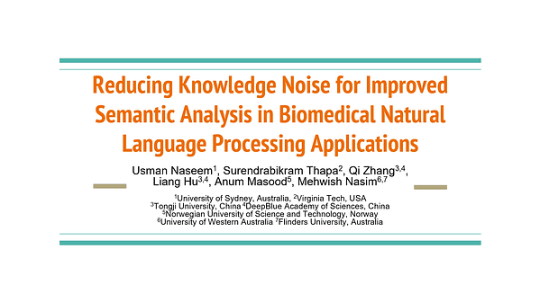 Reducing Knowledge Noise for Improved Semantic Analysis in Biomedical Natural Language Processing Applications