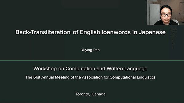 Back-transliteration of English loanwords in Japanese