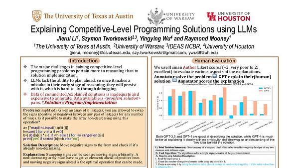 Explaining Competitive-Level Programming Solutions using LLMs