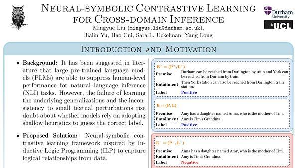 Neural-symbolic Contrastive Learning for Cross-domain Inference