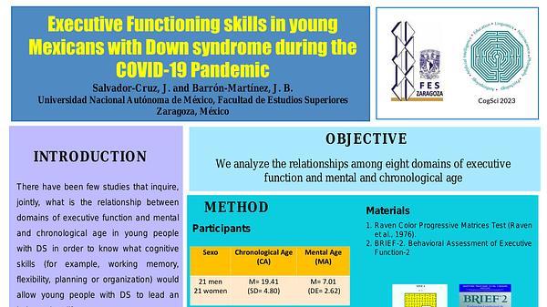 Executive Functioning skills in young Mexicans with Down syndrome during the COVID-19 Pandemic