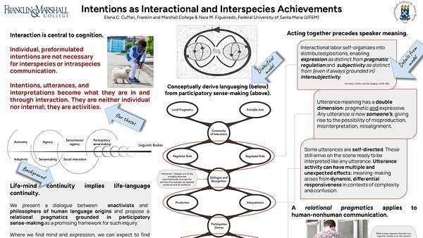 Intentions as interactional and interspecies achievements: enactivist contributions to language evolution