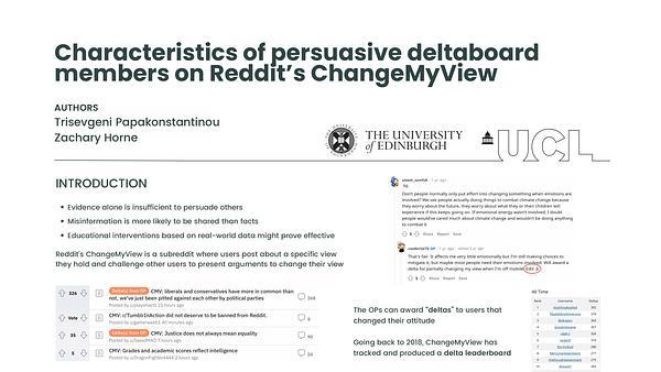 Characteristics of persuasive deltaboard members on Reddit’s r/ChangeMyView