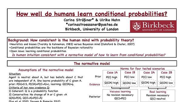 How Well Do Humans Learn Conditional Probabilities?