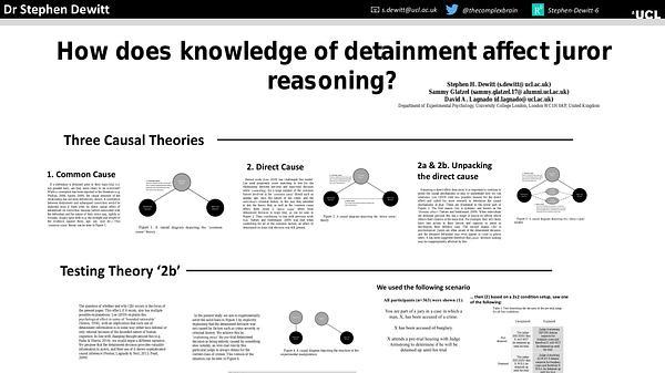 How does knowledge of detainment affect juror reasoning?