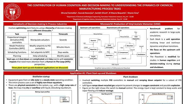 The Contribution of Human Cognition and Decision-Making to Understanding the Dynamics of Chemical Manufacturing Process Tasks