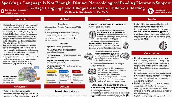 Speaking a Language is Not Enough! Distinct Neurobiological Reading Networks Support Heritage Language and Bilingual-Biliterate Children’s Reading