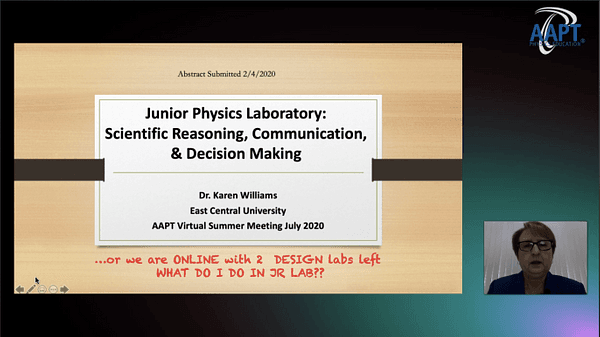 Junior Physics Laboratory: Scientific Reasoning, Communication & Decision Making