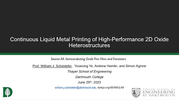 Continuous Liquid Metal Printing of High-Performance 2D Oxide Heterostructures