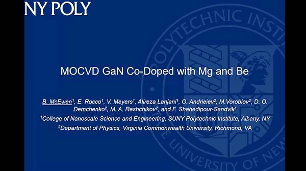 MOCVD GaN Co-Doped with Mg and Be