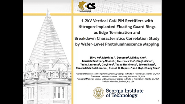 1.2kV Vertical GaN PIN Rectifiers with Nitrogen-Implanted Floating Guard Rings as Edge Termination and Breakdown Characteristics Correlation Study by Wafer-Level Photoluminescence Mapping