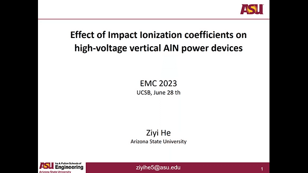 Effect of Impact Ionization Coefficients on High-Voltage Vertical AlN Power Devices