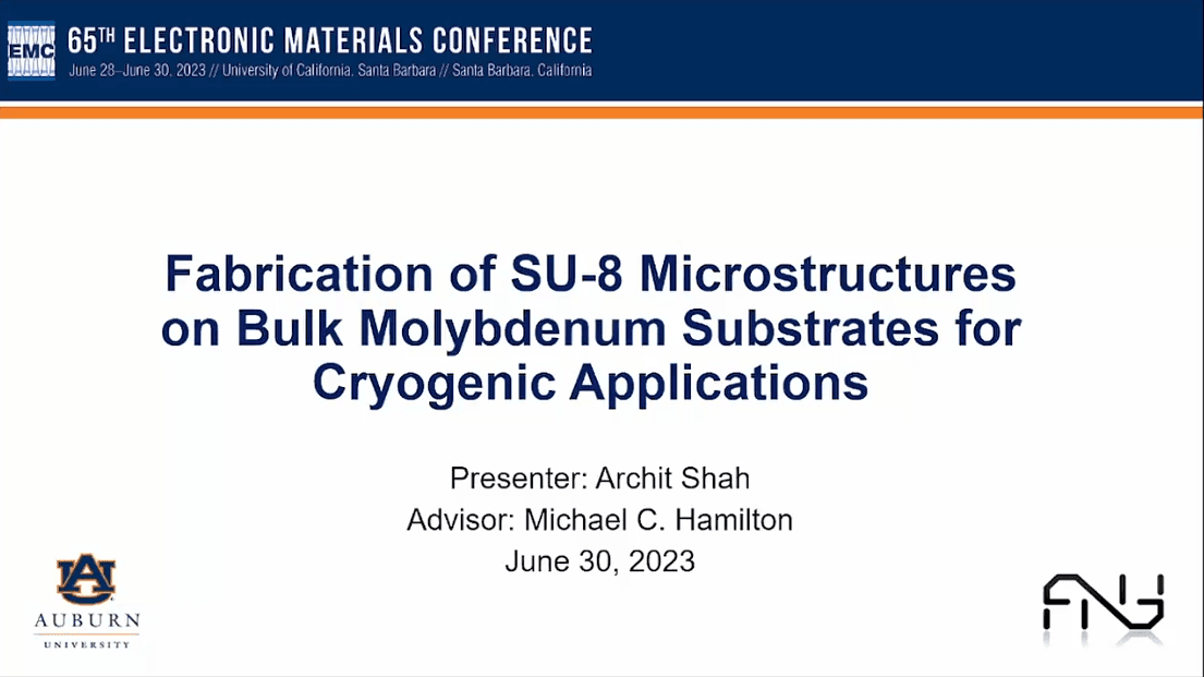 Fabrication of SU-8 Microstructures on Bulk Molybdenum Substrates for ...