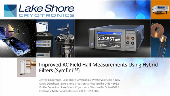 Improved AC Field Hall Measurements Using Hybrid Filters