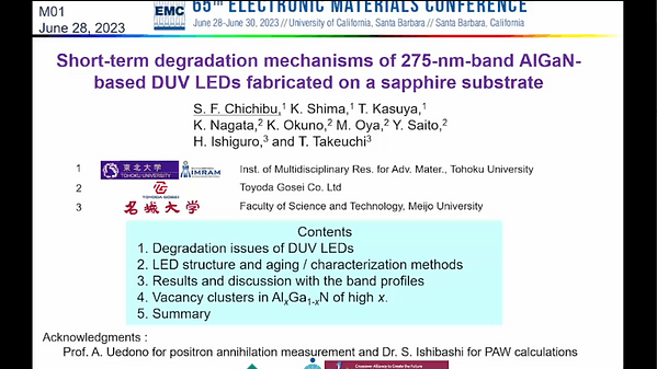 Short-Term Degradation Mechanisms of 275-nm-Band AlGaN-Based Deep-Ultraviolet Light Emitting Diodes Fabricated on a Sapphire Substrate