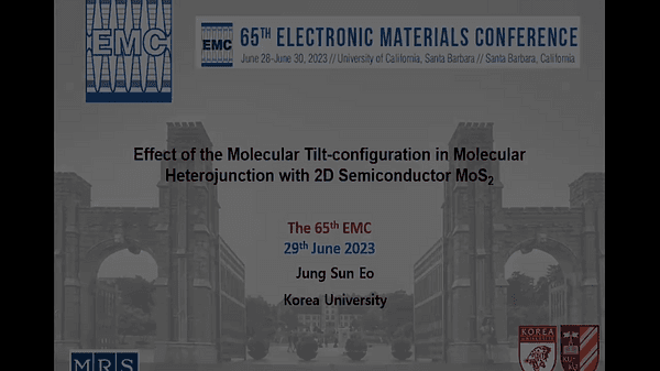 Effect of Molecular Tilt Configuration in Molecular Heterojunction with Two-Dimensional Semiconductor