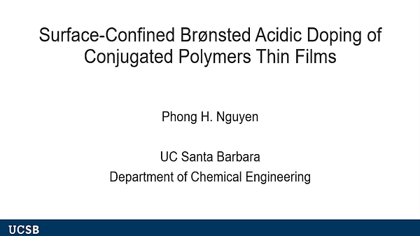 Surface-Confined Brønsted Acidic Doping of Conjugated Polymers Thin Films