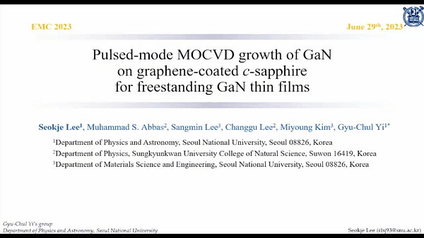 Pulsed-Mode Metalorganic Vapor-Phase Epitaxial Growth of GaN on Graphene/c-Sapphire for Freestanding GaN Thin Films