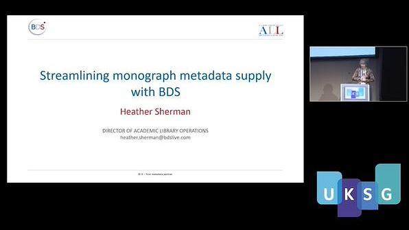 Streamlining monograph metadata supply with BDS