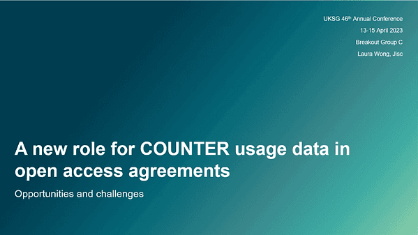 A new role for COUNTER usage data in open access agreements