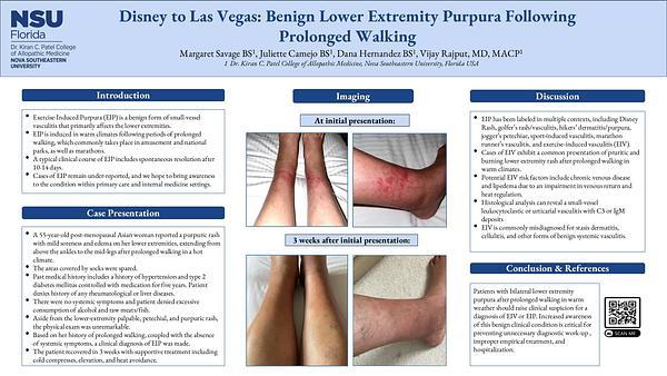 Disney to Las Vegas: Benign Lower Extremity Purpura Following Prolonged Walking
