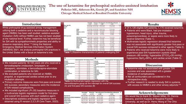The use of ketamine for prehospital sedative-assisted intubation