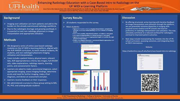 Enhancing Radiology Education with a Case-Based Intro to Radiology on the UF WIDI e-Learning Platform