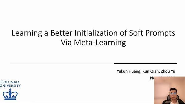 Learning a Better Initialization for Soft Prompts via Meta-Learning