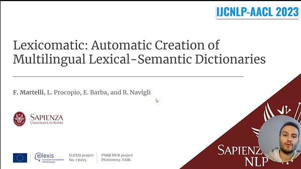 LexicoMatic: Automatic Creation of Multilingual Lexical-Semantic Dictionaries
