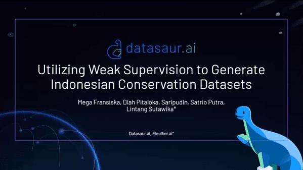 Utilizing Weak Supervision to Generate Indonesian Conservation Datasets