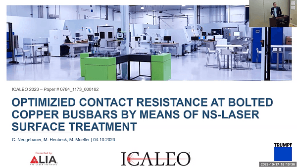 Optimizied Contact Resistance at Bolted Copper Busbars by Means of Ns-Laser Surface Treatment