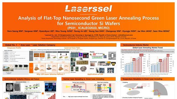 Analysis of Flat-Top Nanosecond Green Laser Annealing Process for Semiconductor Si Wafers